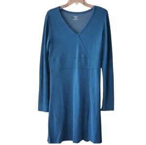 Horny‎ Toad Finlay Teal Long Sleeve Athleisure Dress Size Large